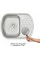 Кухонна мийка Qtap 6349 Satin 0,8 мм (QT6349SAT08)