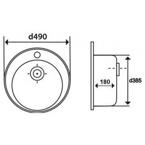 Кухонна мийка Lidz 490-A Polish 0,6 мм (LIDZ490A06POL)