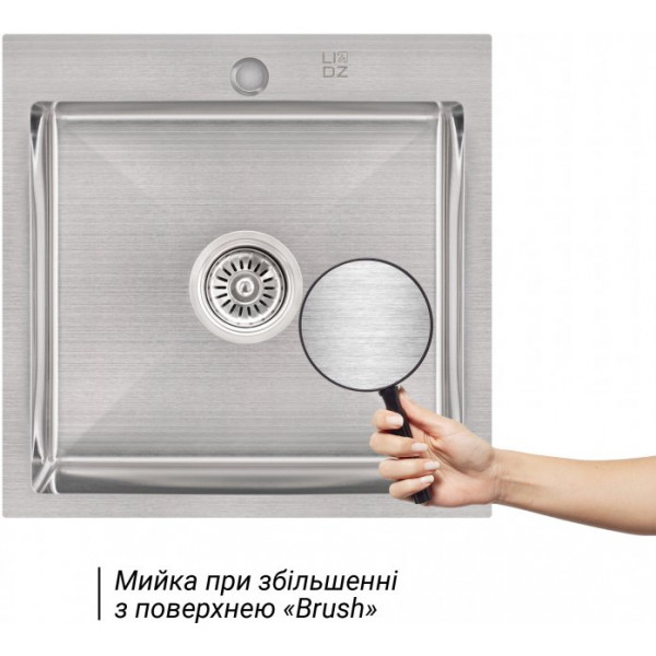 Кухонна мийка Lidz H5050 Brush 3.0/1.0 мм (LIDZH5050BRU3010)
