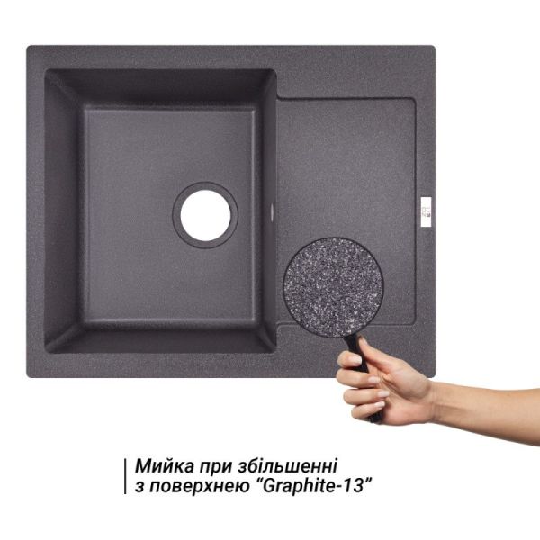 Кухонна мийка Lidz 625x500/200 GRF-13 (LIDZGRF13625500200)