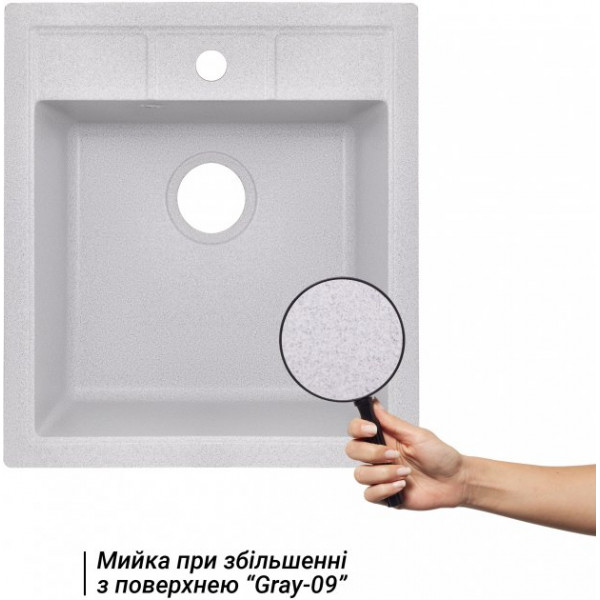 Кухонна мийка Lidz 460х515/200 GRA-09 (LIDZGRA09460515200)