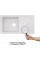 Кухонна мийка Lidz 780x435/200 WHI-01 (LIDZWHI01780435200)