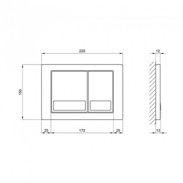 Кнопка для змиву Qtap Nest QT0111M06029SAT