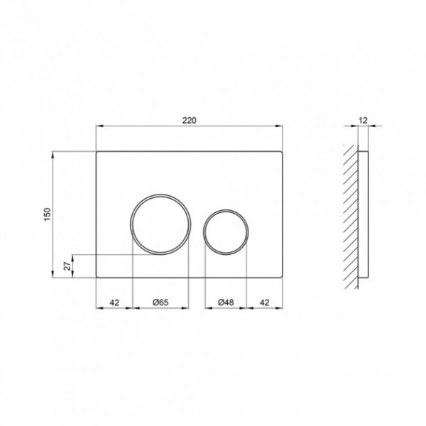 Кнопка для змиву Qtap Nest QT0111M11111SAT