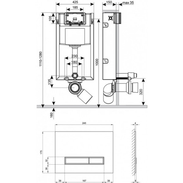 Інсталяція Qtap Nest ST + панель QT0133M425V1105GW