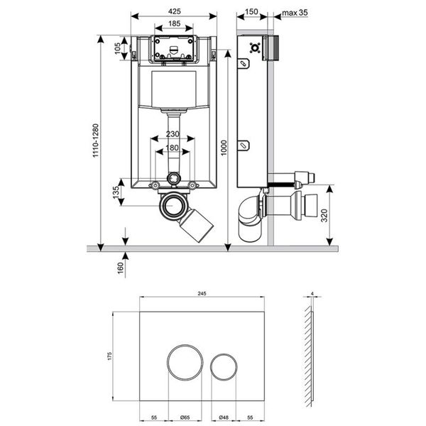 Інсталяція Qtap Nest ST + панель QT0133M425V1164GW