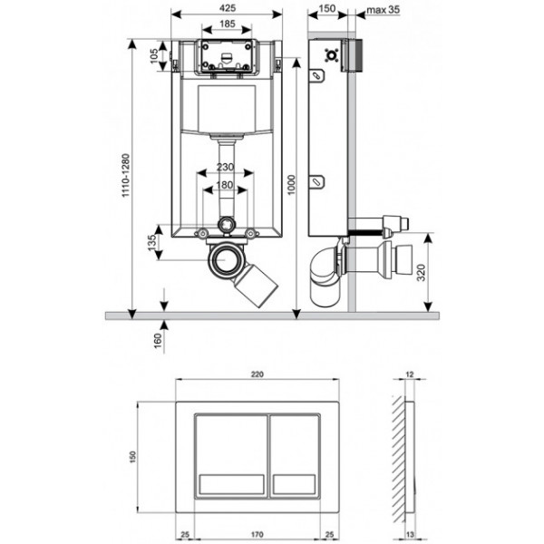 Інсталяція Qtap Nest ST+ панель QT0133M425M06029SAT