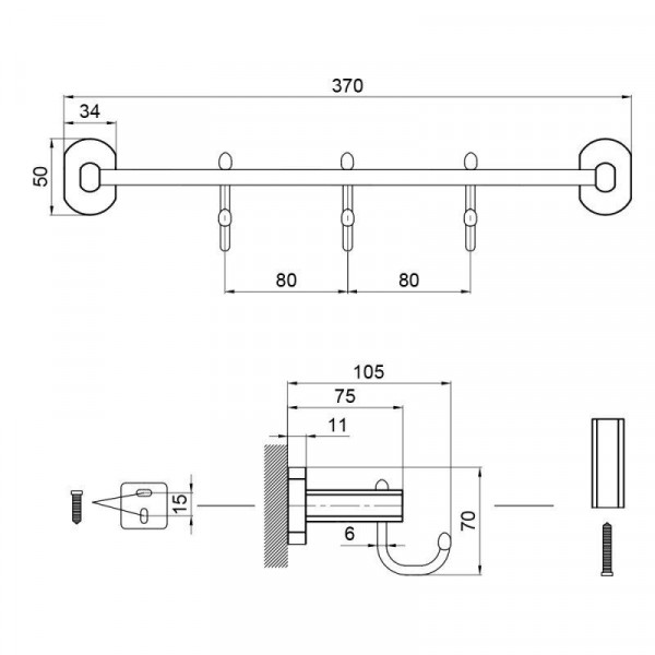 Гачок Q-tap Liberty BLM 1154-3