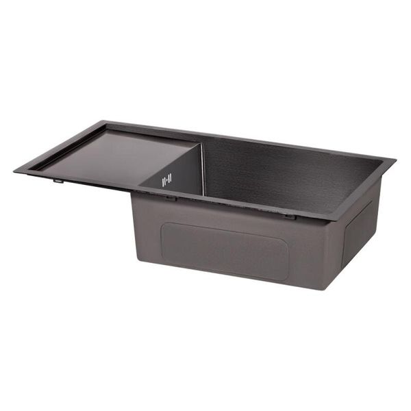 Кухонна мийка Qtap D7844BL 3.0/1.2 мм (QTD7844BLPVD12)