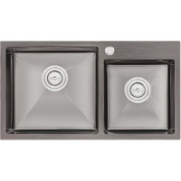 Кухонна мийка Qtap S7843BL 2.7/1.0 мм (QTS7843BRPVD10)