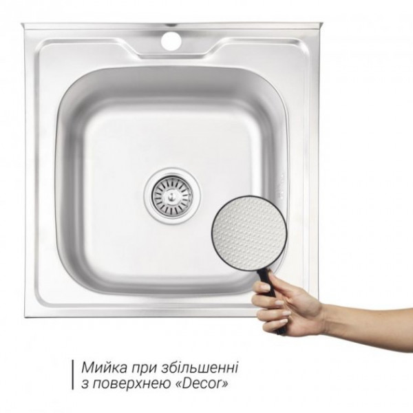 Кухонна мийка Lidz 5050 Decor 0,8 мм (LIDZ5050DEC08)