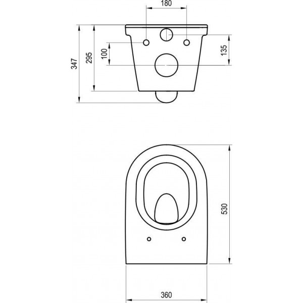 Унітаз RAVAK WC Uni Optima RimOff (X01682)