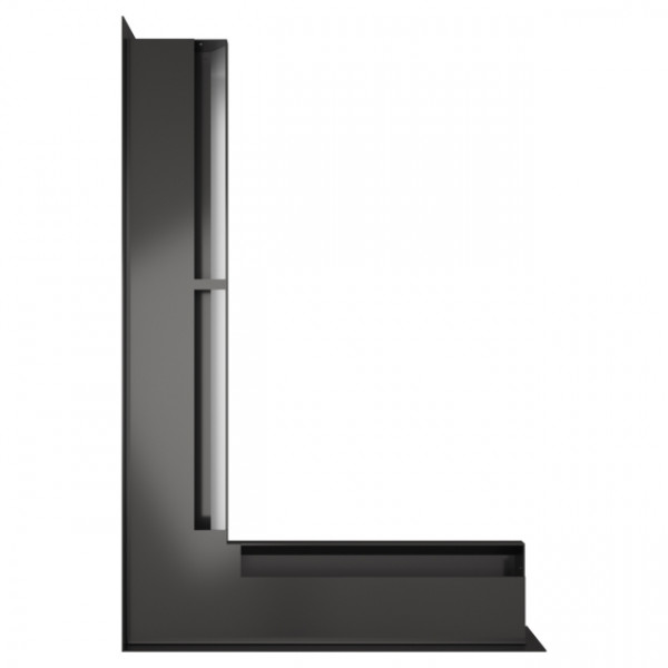 Вентиляційна решітка ліва SAVEN Loft Angle 60х400х600 гарфитова
