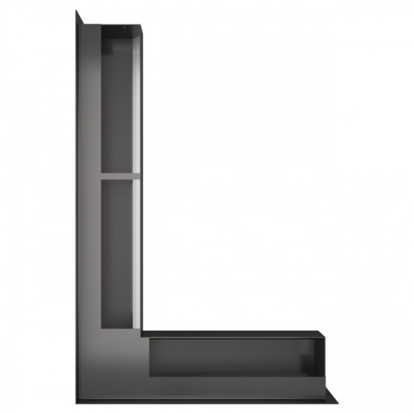 Вентиляційна решітка ліва SAVEN Loft Angle 90х400х600 гарфітова