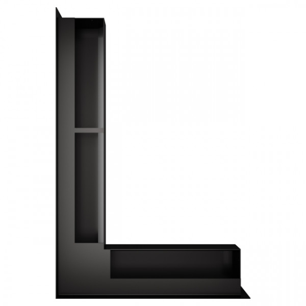 Вентиляційна решітка ліва SAVEN Loft Angle 90х400х600 чорна