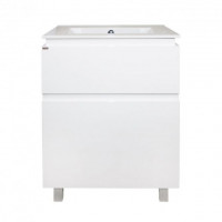 Комплект Qtap Albatross 605х825х460 White тумба підлогова + раковина