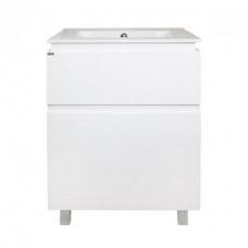 Комплект Qtap Albatross 605х825х460 White тумба підлогова + раковина