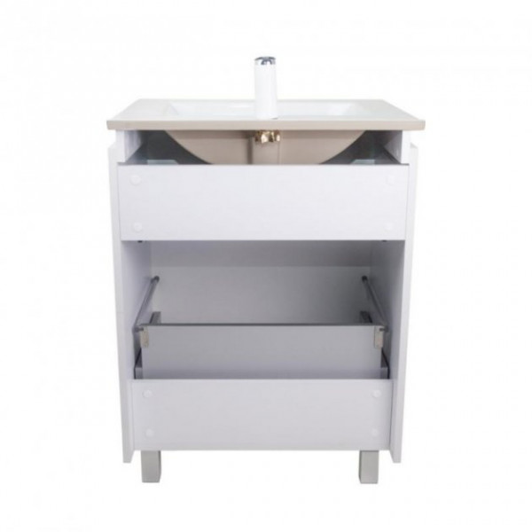 Комплект Qtap Albatross 605х825х460 White тумба підлогова + раковина