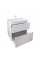 Комплект Qtap Albatross 605х725х460 White тумба підвісна + раковина