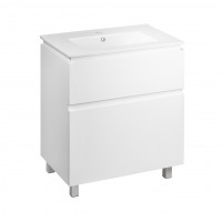 Комплект Qtap Albatross 710х825х460 White тумба підлогова + раковина