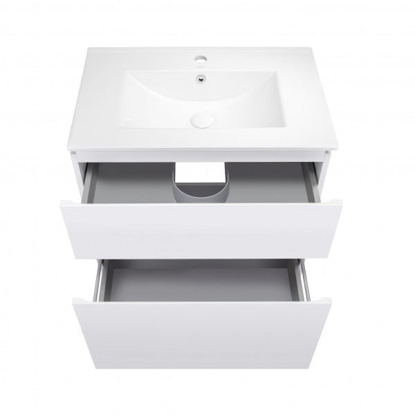 Комплект Qtap Albatross 710х825х460 White тумба підлогова + раковина