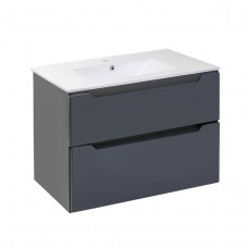 Комплект Qtap Scorpio 810х585х460 Graphite тумба підвісна + раковина