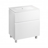 Комплект Qtap Albatross 810х825х460 White тумба підлогова + раковина