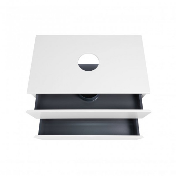 Тумба підвісна Qtap Tern 600х476х469 White зі стільницею та рушником утримувачем QT1779TPL601W QT177