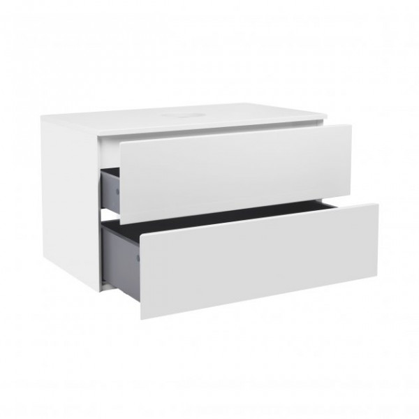 Тумба підвісна Qtap Tern 600х476х469 White зі стільницею та рушником утримувачем QT1779TPL601W QT177