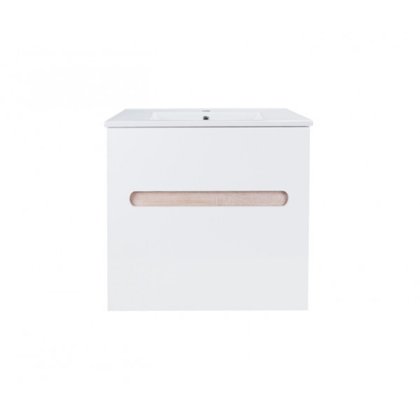 Комплект Qtap Scorpio 710х585х460 White тумба підвісна + раковина
