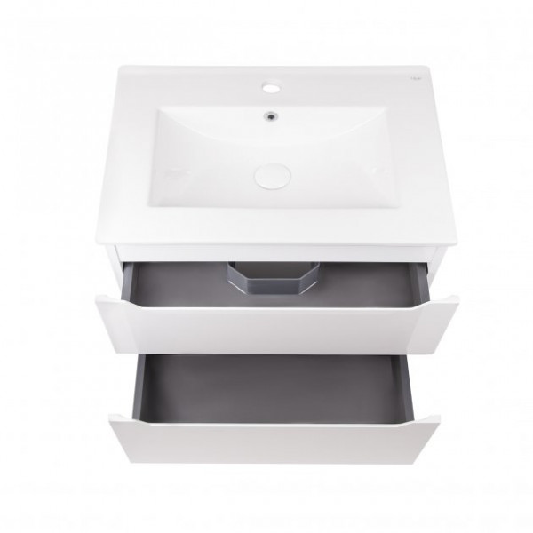 Комплект Qtap Scorpio 710х585х460 White тумба підвісна + раковина