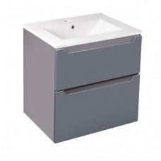 Комплект Qtap Scorpio 605х585х460 Graphite тумба підвісна + раковина