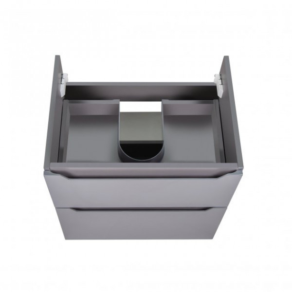 Комплект Qtap Scorpio 605х585х460 Graphite тумба підвісна + раковина