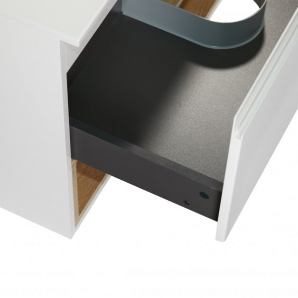 Тумба підлогова Qtap Robin 700х616х437 White/Whitish oak зі стільницею QT1380TNН7001WWO QT1380TNН70