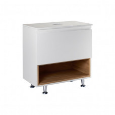 Тумба підлогова Qtap Robin 800х616х437 White/Whitish oak зі стільницею QT1380TNН8001WWO QT1380TNН80