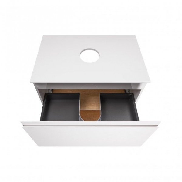 Тумба підлогова Qtap Robin 800х616х437 White/Whitish oak зі стільницею QT1380TNН8001WWO QT1380TNН80