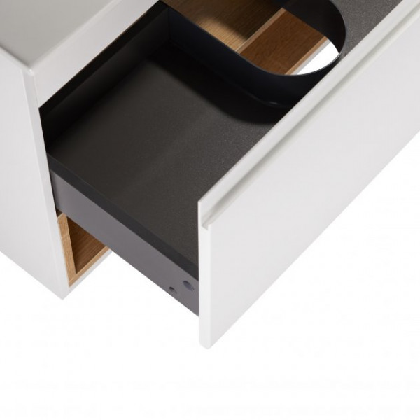 Комплект Qtap Robin 700х580х437 White/Whitish oak тумба підвісна + раковина