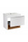 Комплект Qtap Robin 700х580х437 White/Whitish oak тумба підвісна + раковина