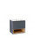 Комплект Qtap Robin 800х580х437 Graphite/Whitish oak тумба підвісна + раковина