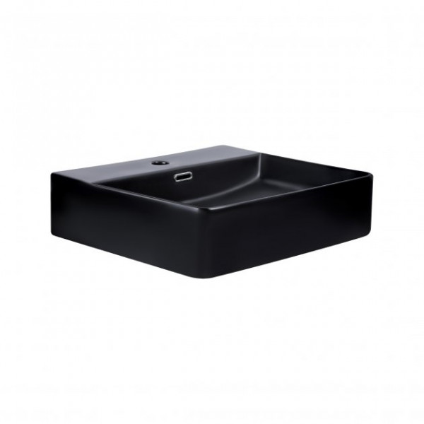 Раковина для ванної Qtap Nando LT 500х420х120 Matt black з донним клапаном QT12112173SMBMB QT12112173SMBMB 40167