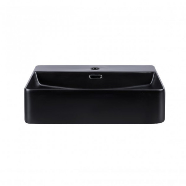 Раковина для ванної Qtap Nando LT 500х420х120 Matt black з донним клапаном QT12112173SMBMB QT12112173SMBMB 40167