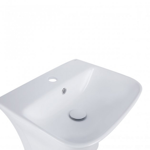 Раковина для ванної Qtap Crow 500х400х385 White з донним клапаном QT0511G815W QT0511G815W 40463