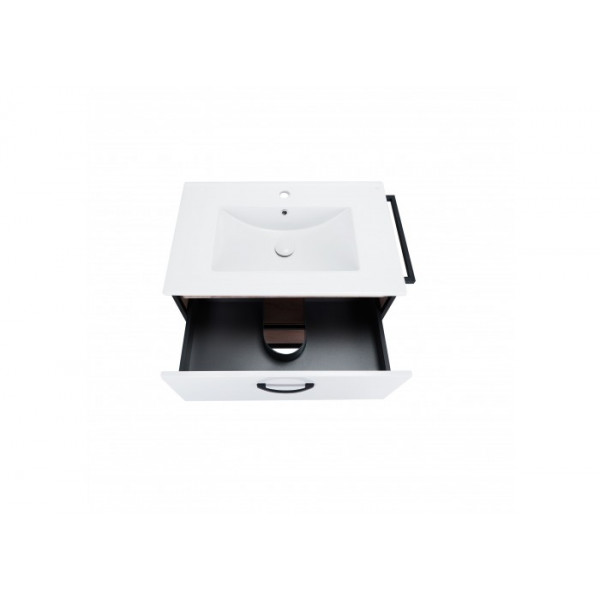 Комплект Qtap Taurus 800х580х437 White/Whitish oak тумба підвісна + раковина