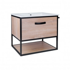 Комплект Qtap Taurus 700х580х437 Whitish oak тумба підвісна + раковина