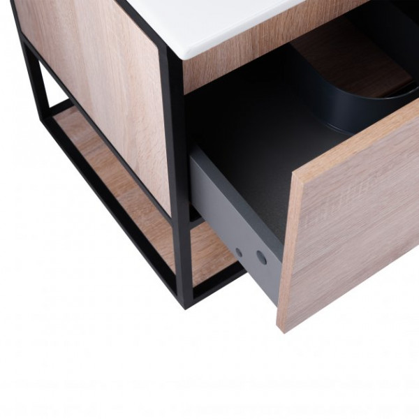 Комплект Qtap Taurus 700х580х437 Whitish oak тумба підвісна + раковина