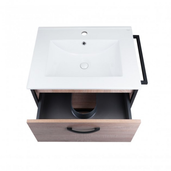 Комплект Qtap Taurus 700х580х437 Whitish oak тумба підвісна + раковина