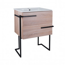 Комплект Qtap Taurus 700х800х437 Whitish oak тумба підлогова + раковина