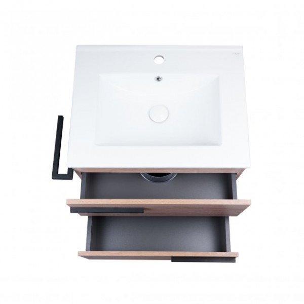 Комплект Qtap Taurus 700х800х437 Whitish oak тумба підлогова + раковина