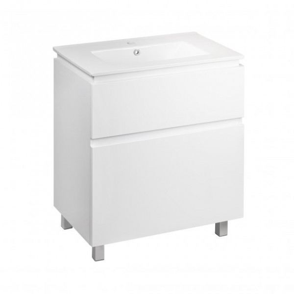 Тумба підвісна Qtap Virgo 700х476х469 White/Whitish oak зі стільницею QT1879TPА701WWO QT1879TPА701