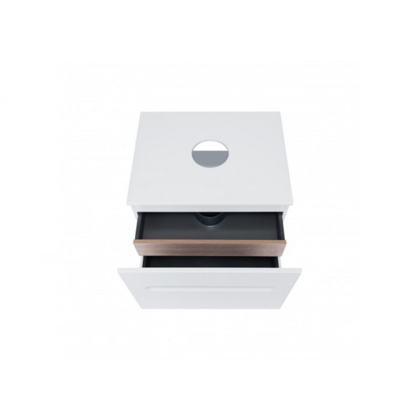 Тумба підвісна Qtap Virgo 800х476х469 White/Whitish oak зі стільницею QT1879TPА801WWO QT1879TPА801WW